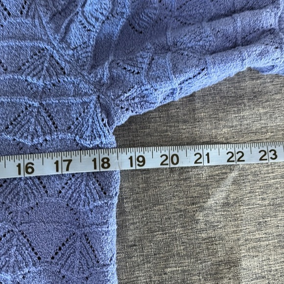 Talbots Women’s Size M Blue Sweater with Woven Design - Picture 4 of 5